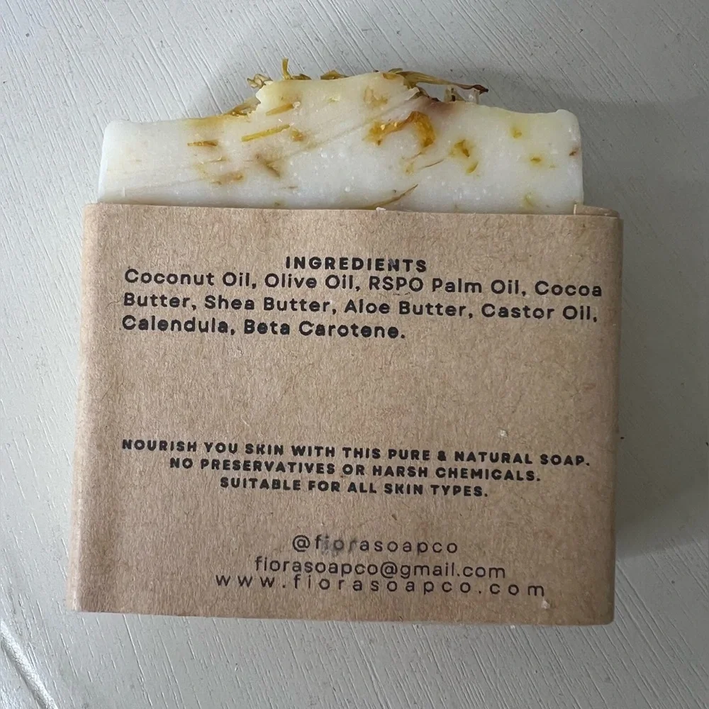 Brand New-Fiora Soap Co-Calming Calendula Homemade Soap